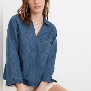 Madewell Denim Nautical Popover Top